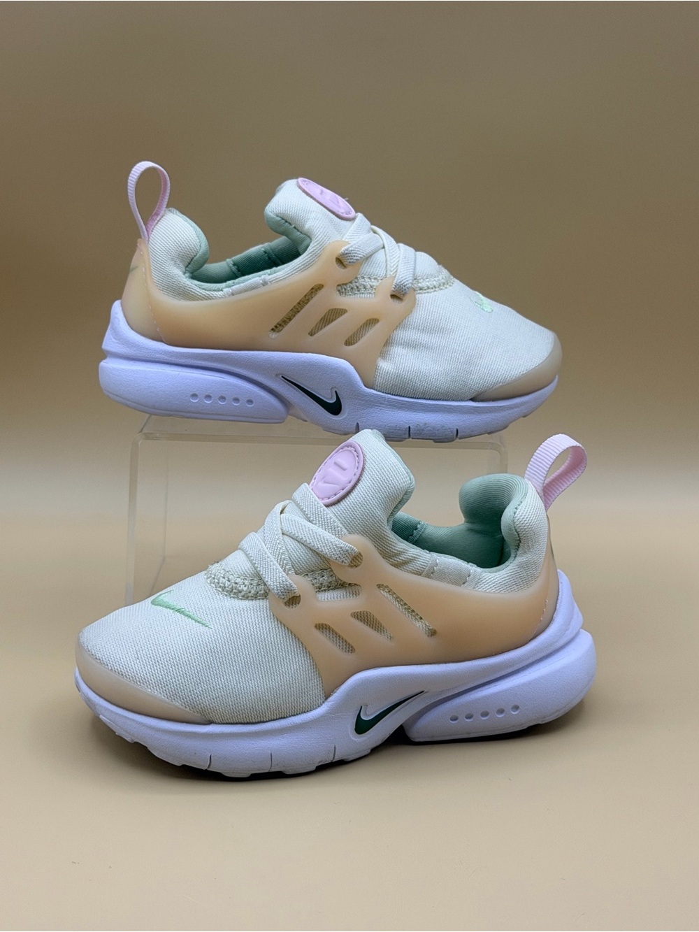 Nike Presto PS Coconut Milk Ivory Pink Kids Sneakers Size 7C EUC 844767-102